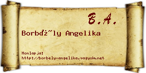 Borbély Angelika névjegykártya