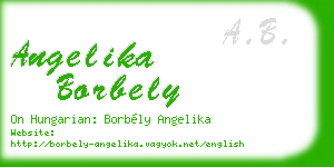 angelika borbely business card